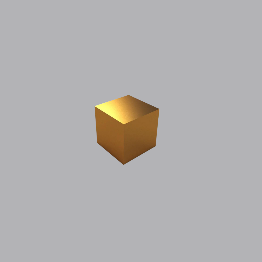 Gold end cube