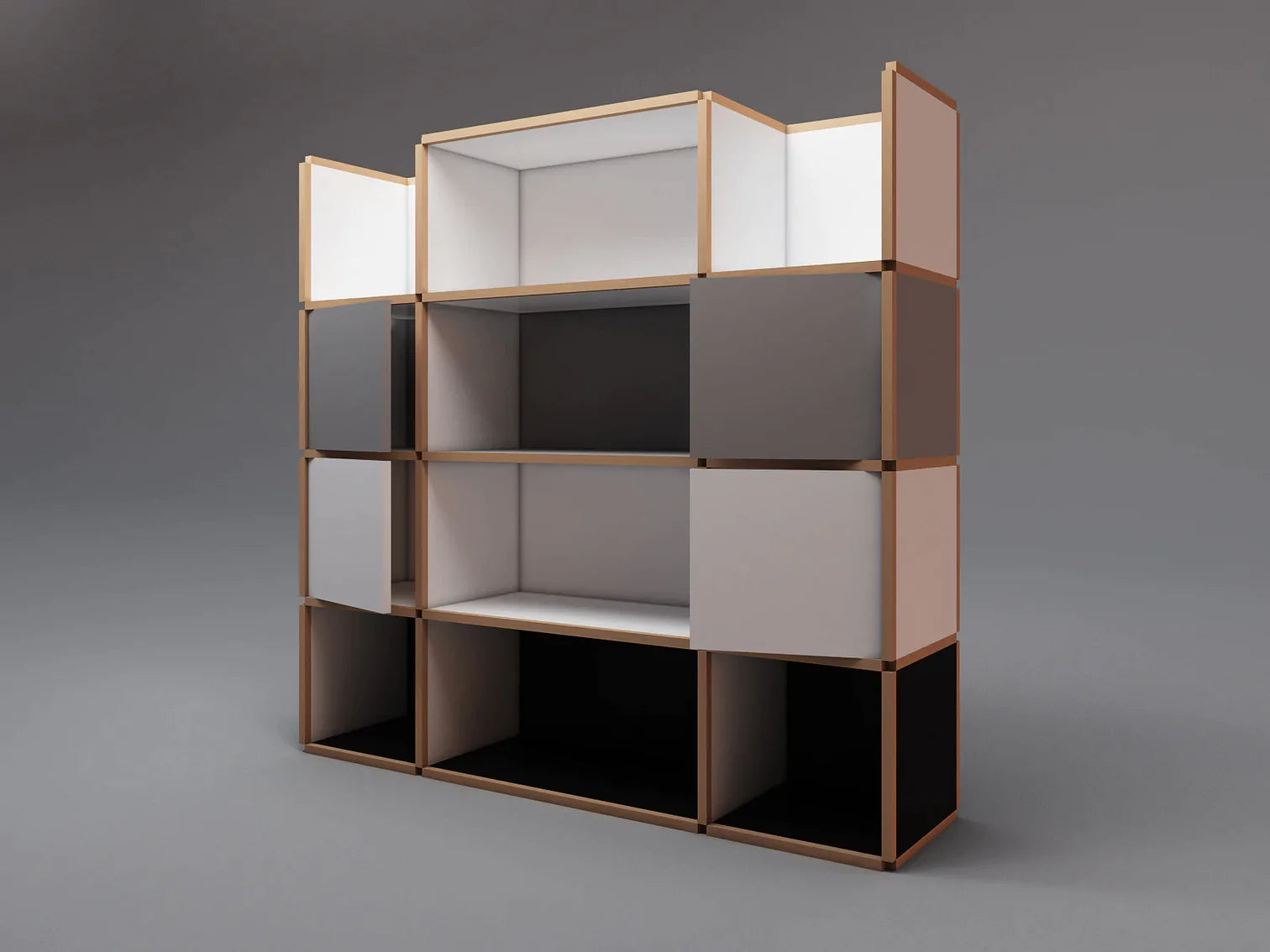 Wide open bookcase