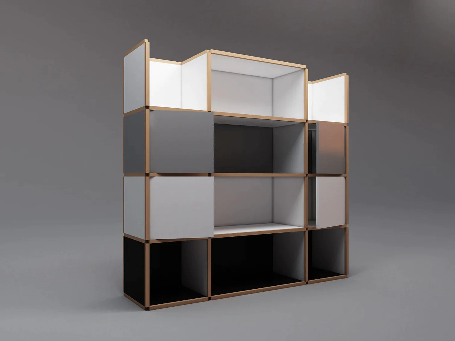Wide open bookcase