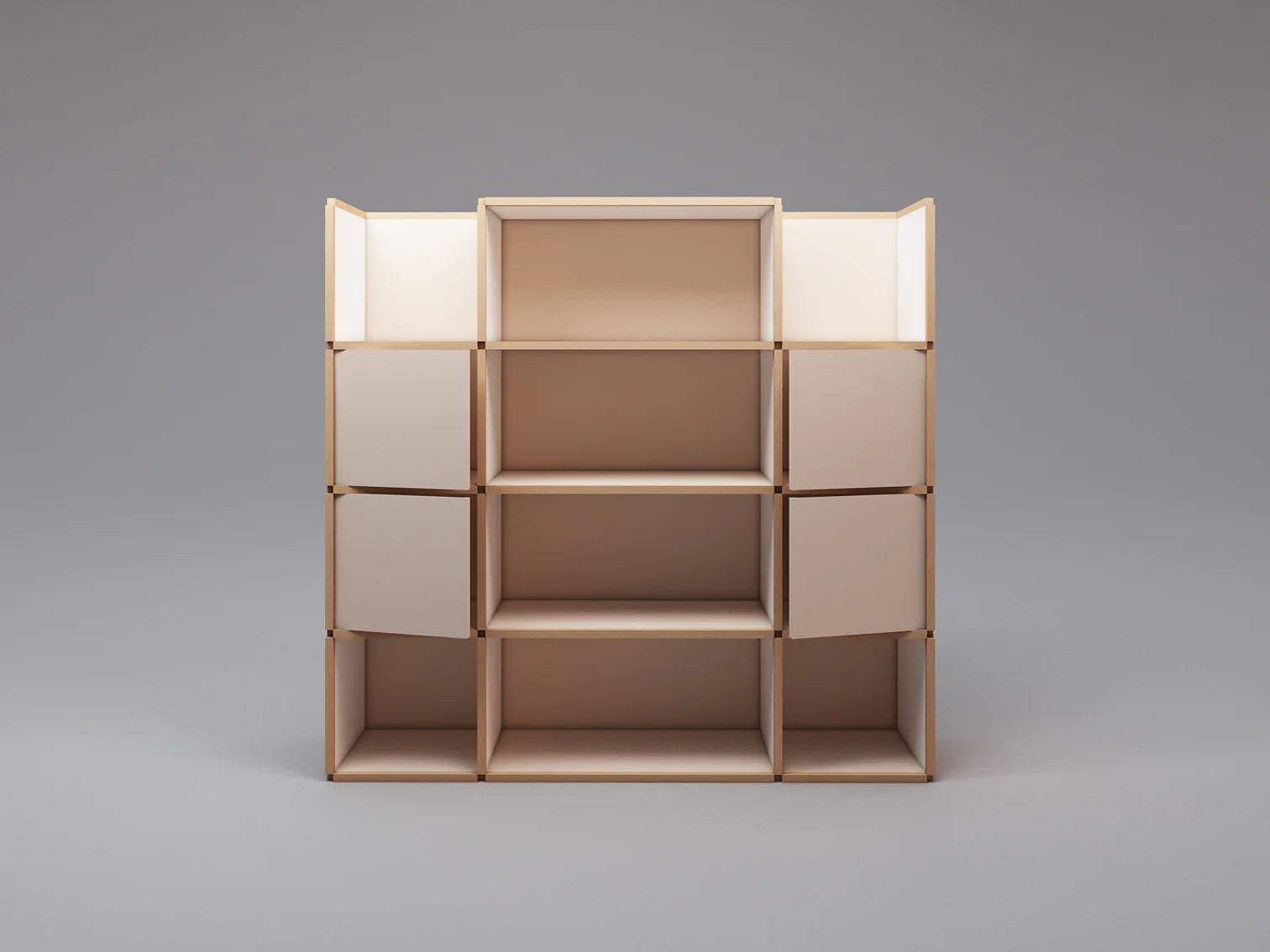 Wide open bookcase