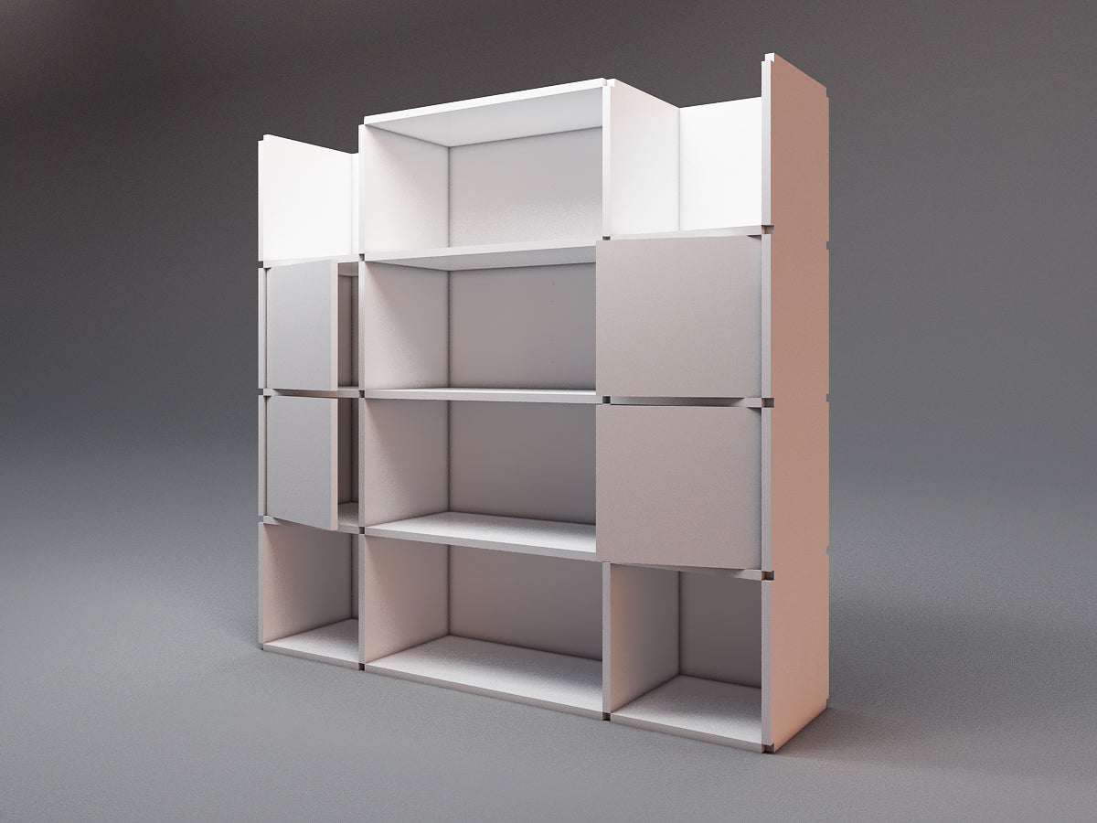 Wide open bookcase