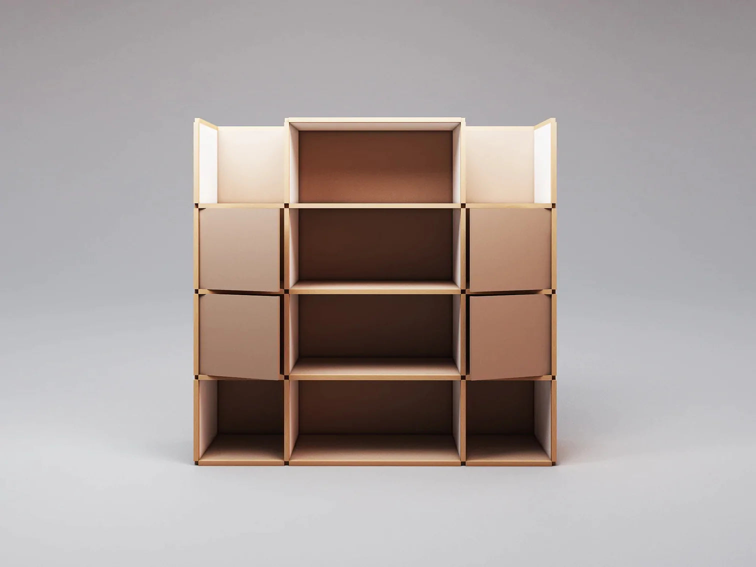 Wide open bookcase