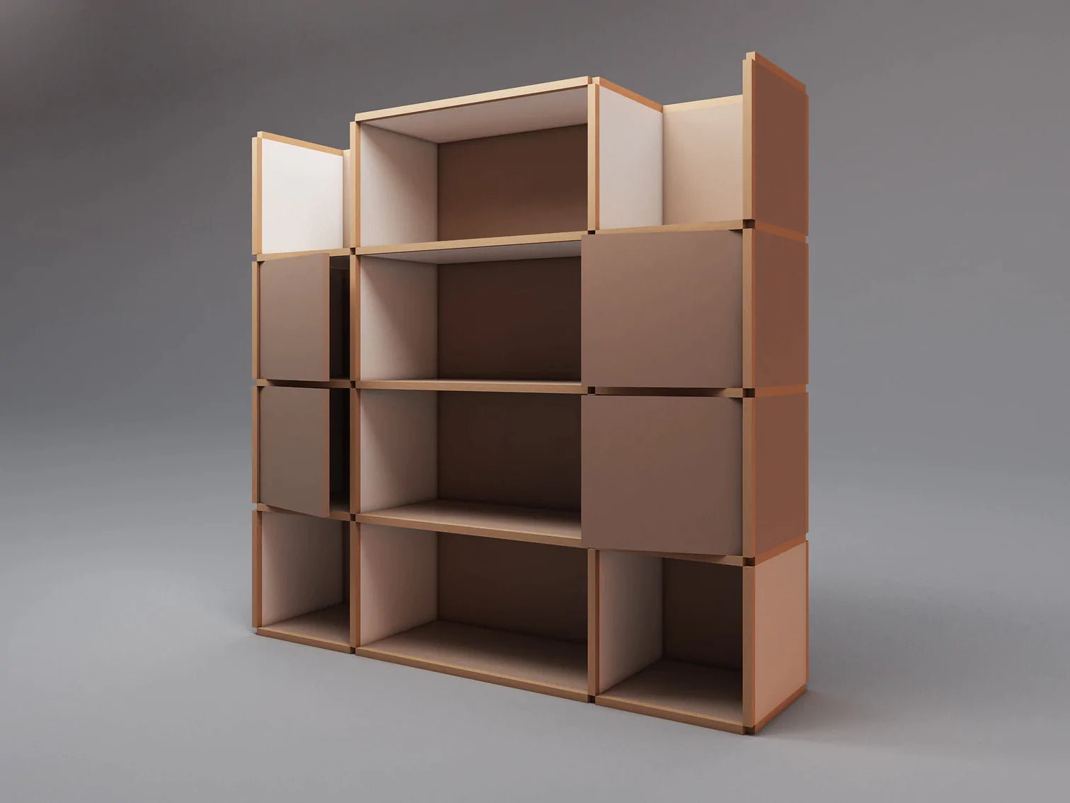 Wide open bookcase