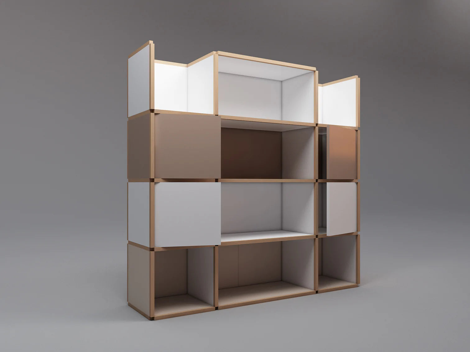 Wide open bookcase