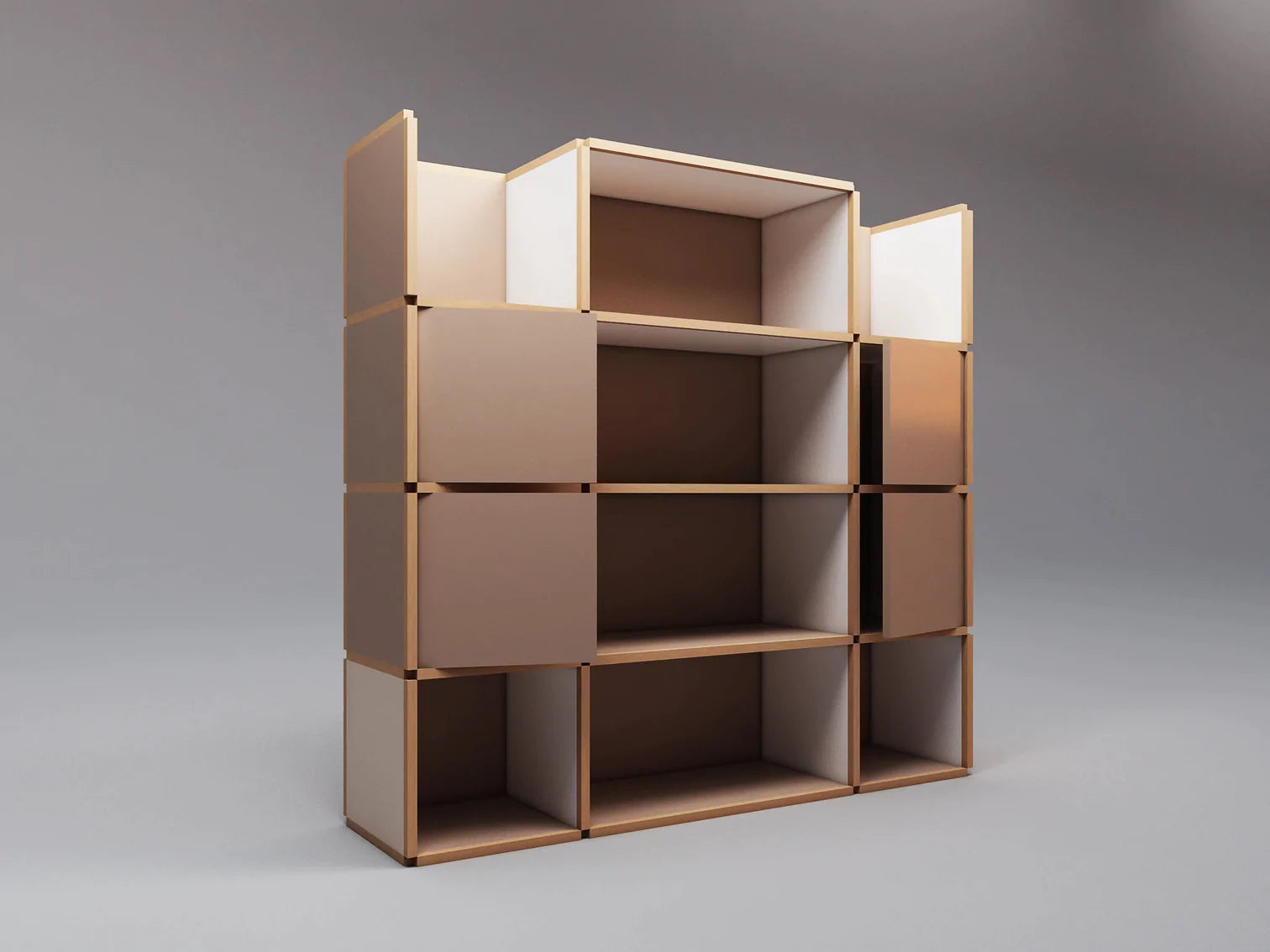 Wide open bookcase