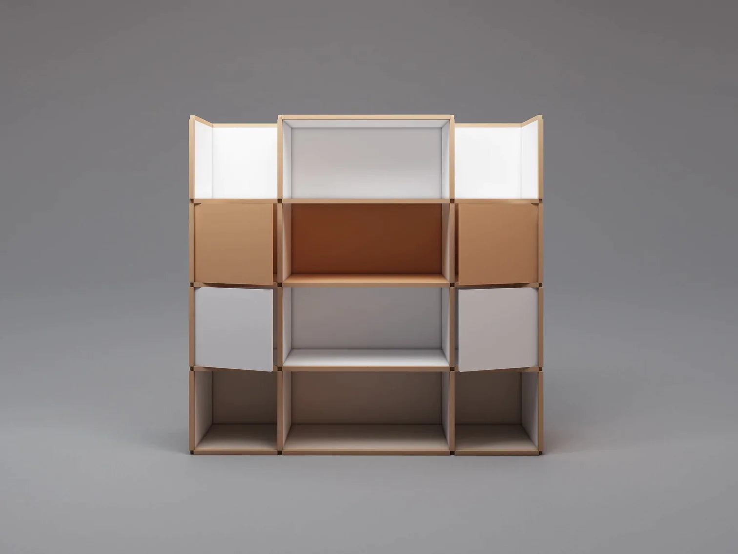 Wide open bookcase