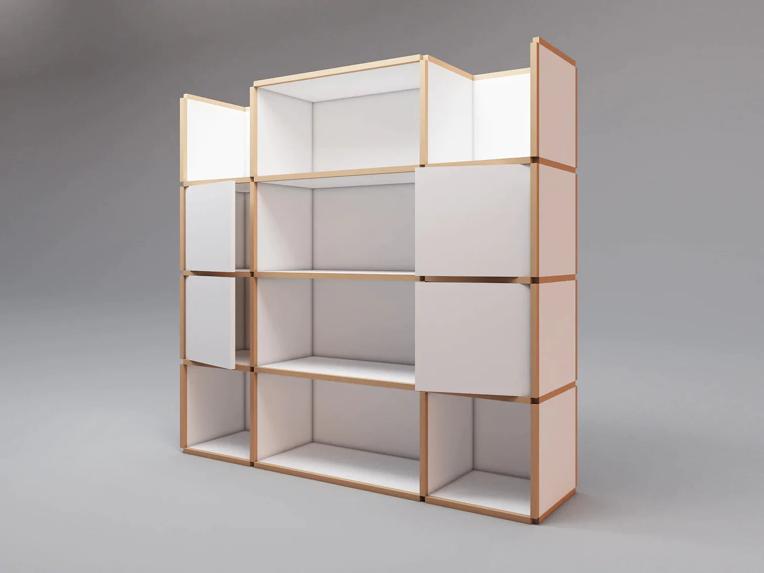 Wide open bookcase