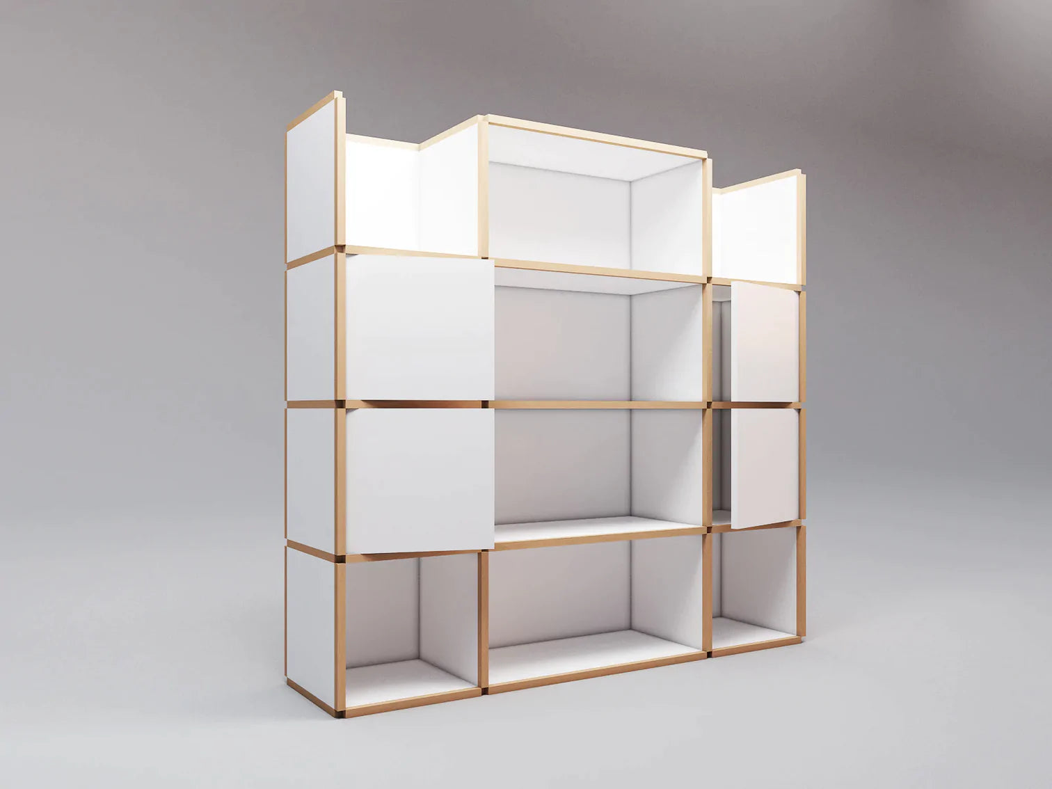 Wide open bookcase