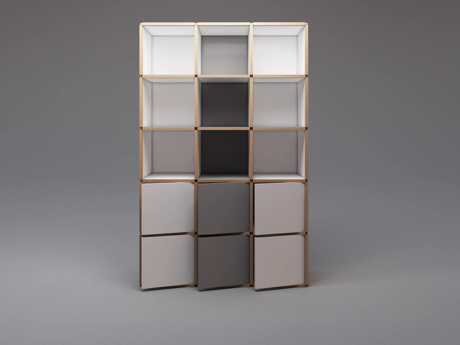 Tall bookcase with doors