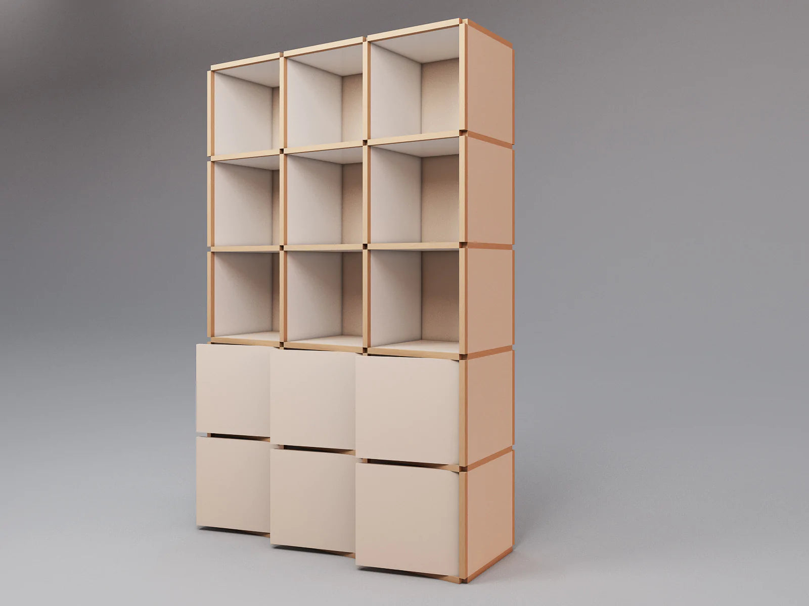 Tall bookcase with doors - Module Inc