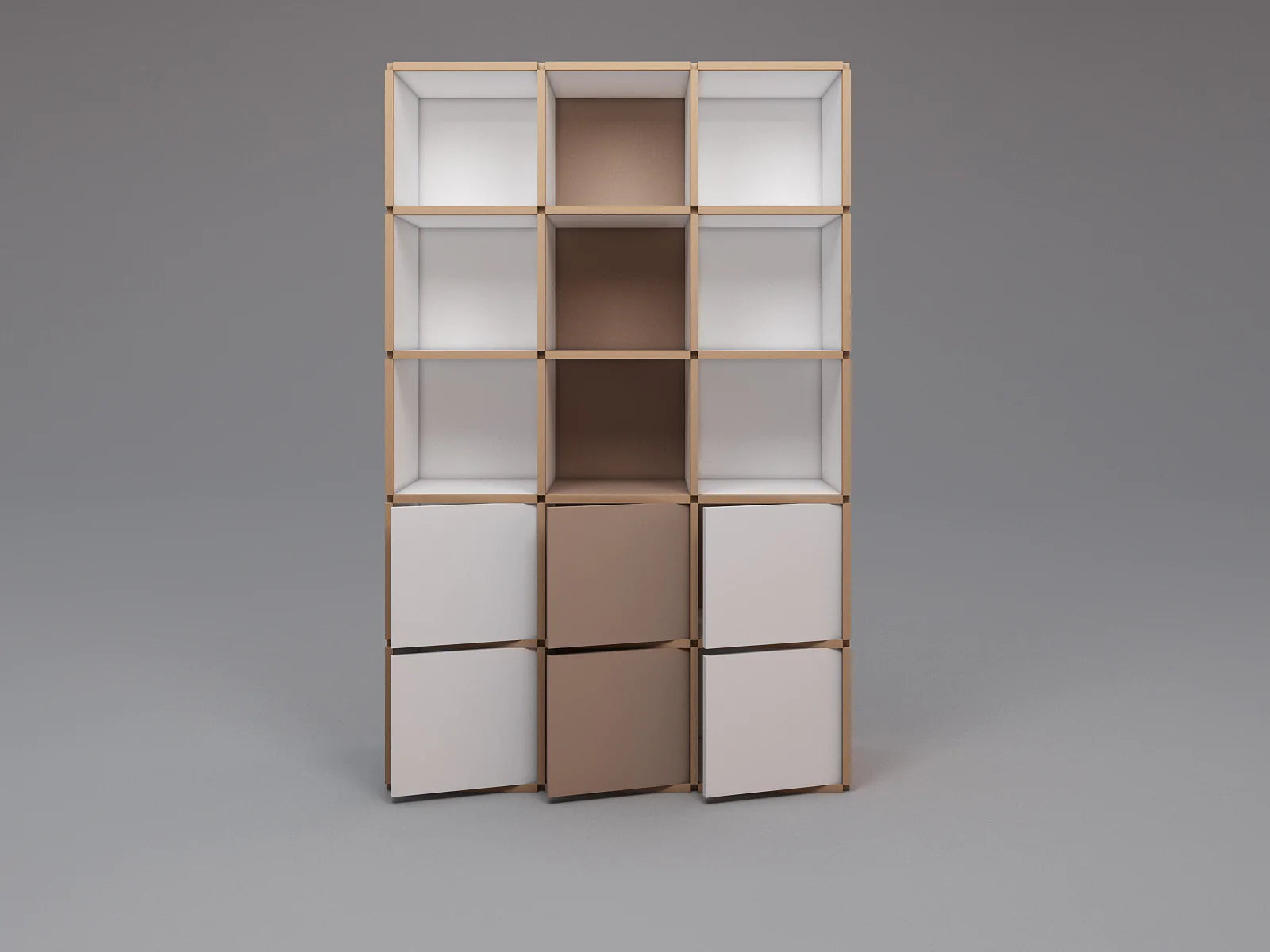 Tall bookcase with doors