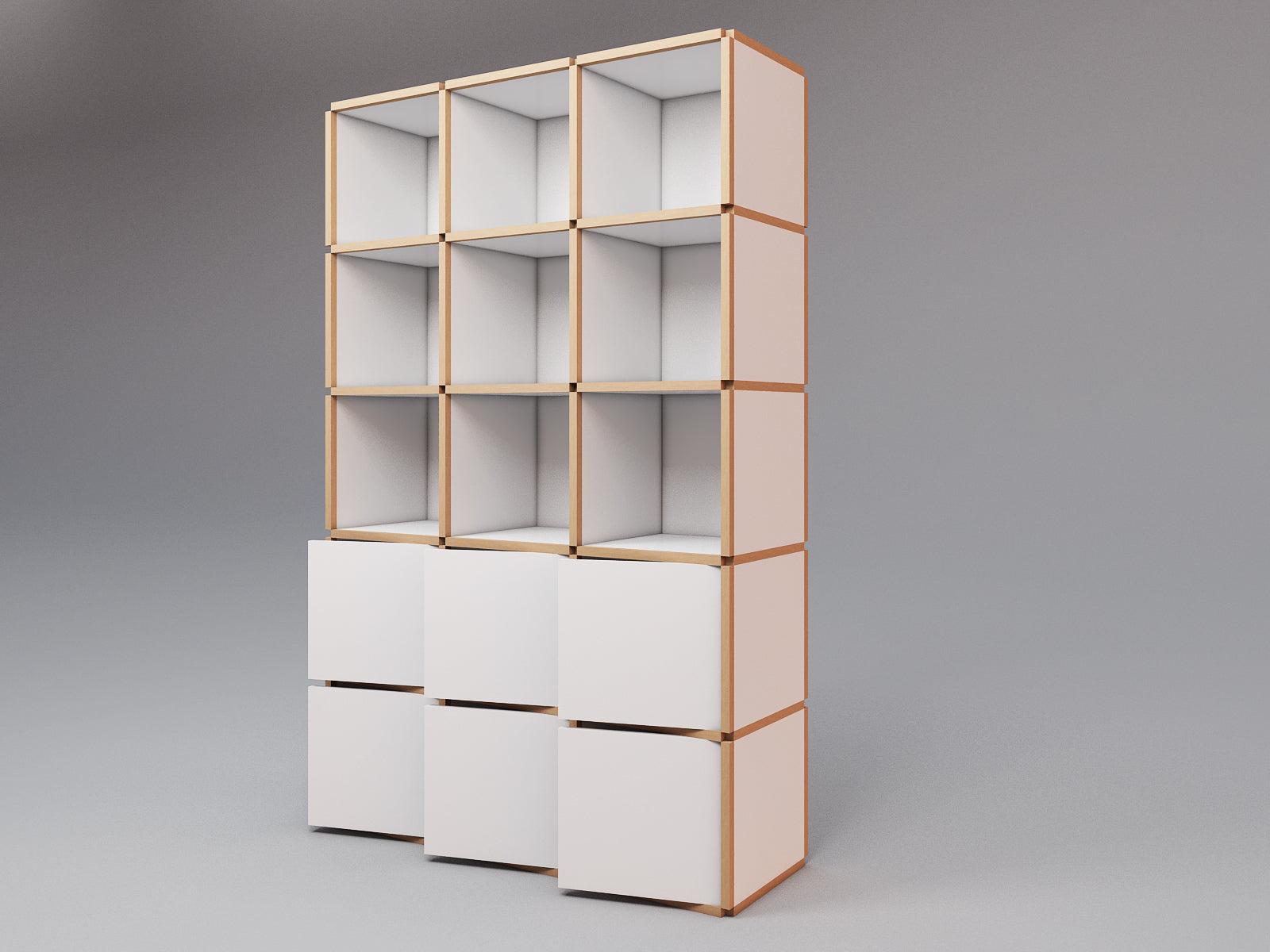 Tall bookcase with doors - Module Inc