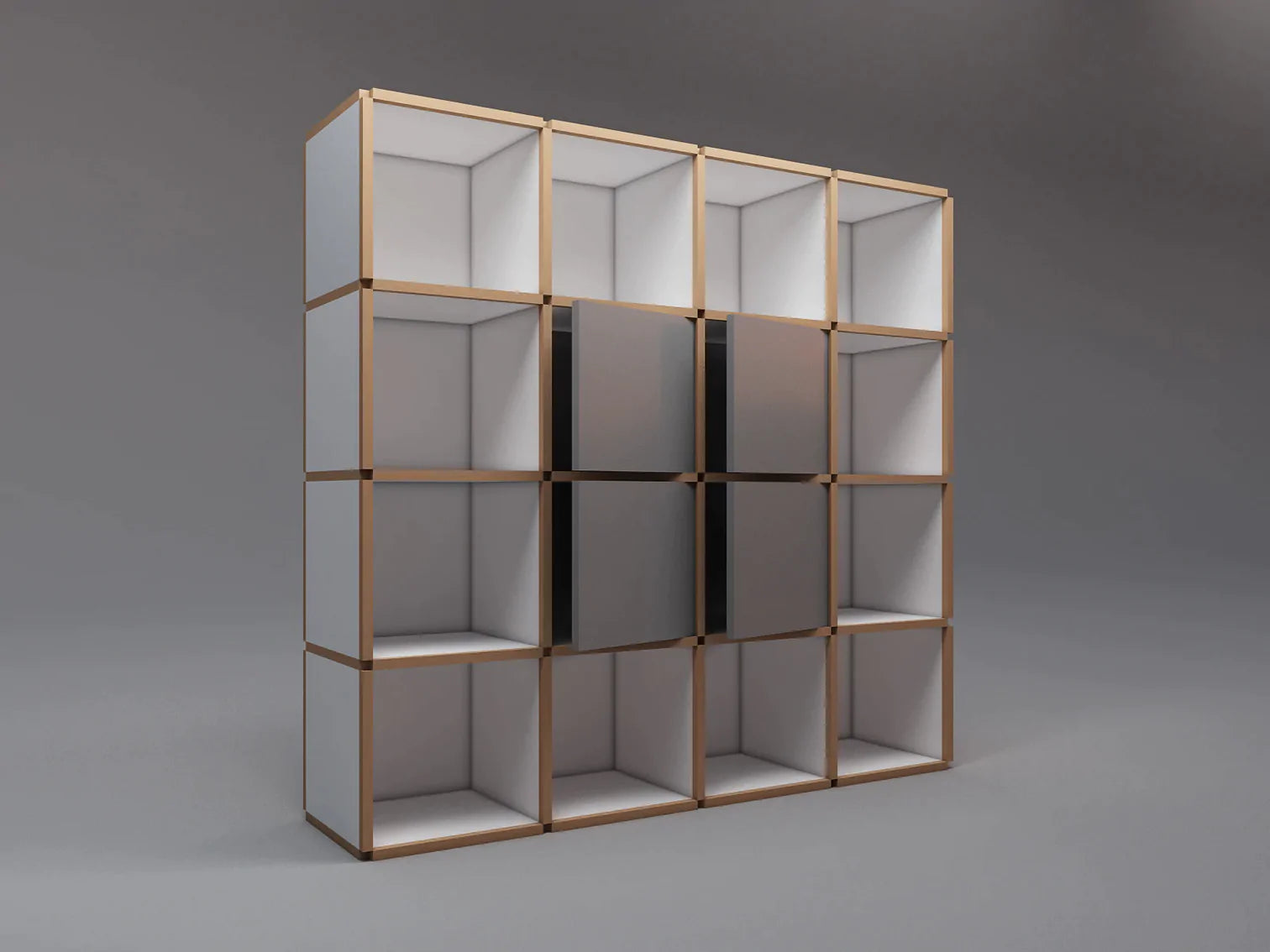 Large bookcase with doors