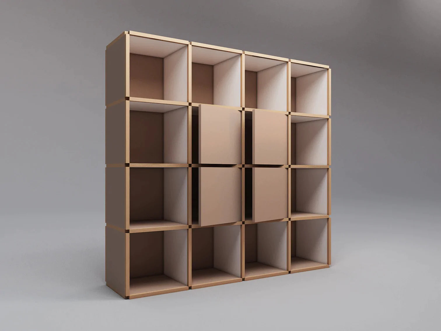 Large bookcase with doors