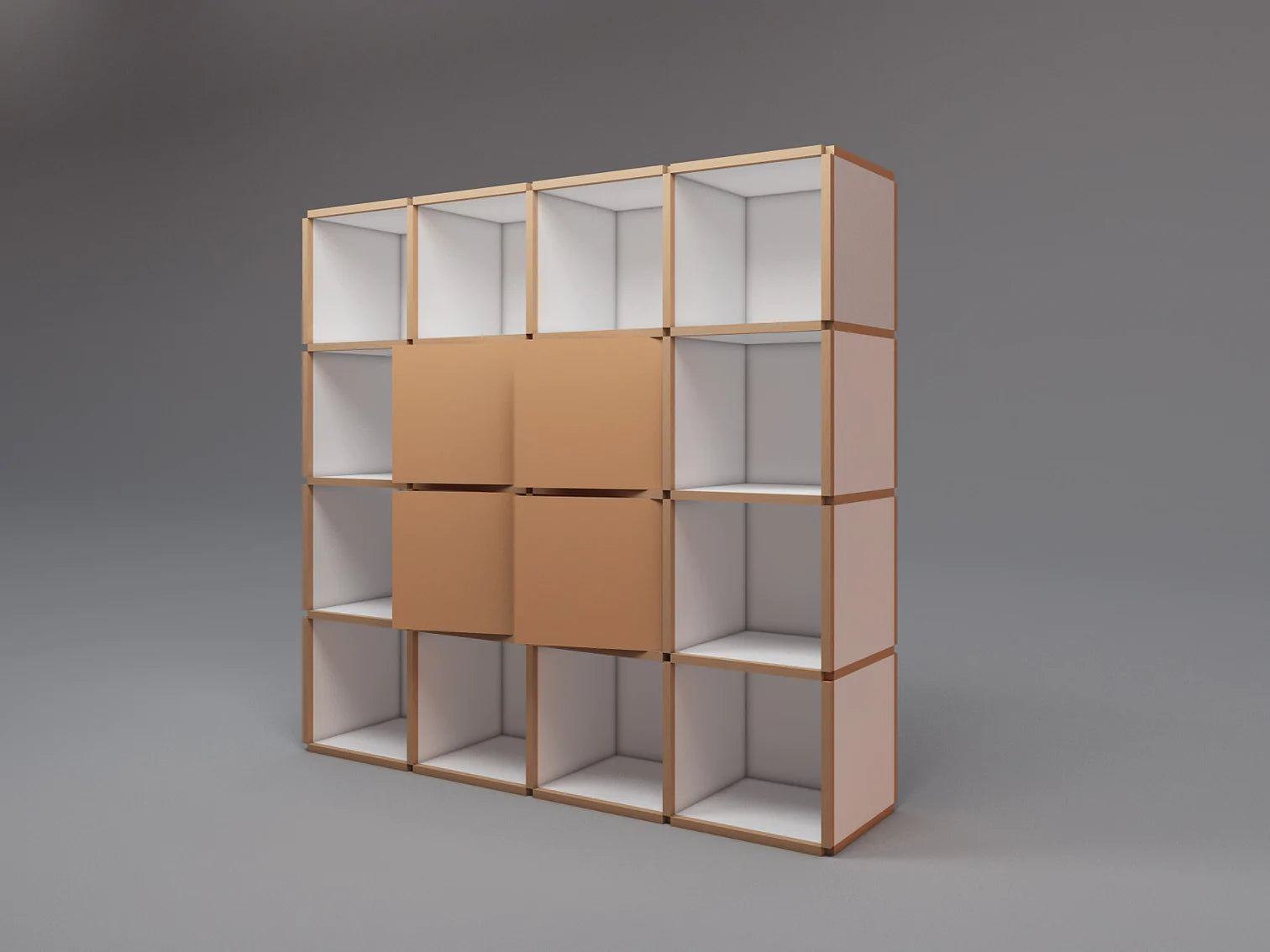 Large bookcase with doors