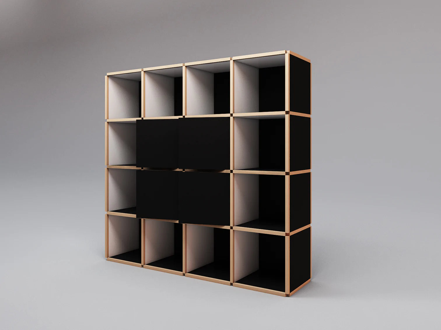 Large bookcase with doors