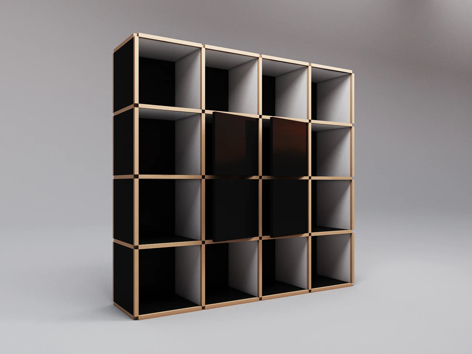 Large bookcase with doors