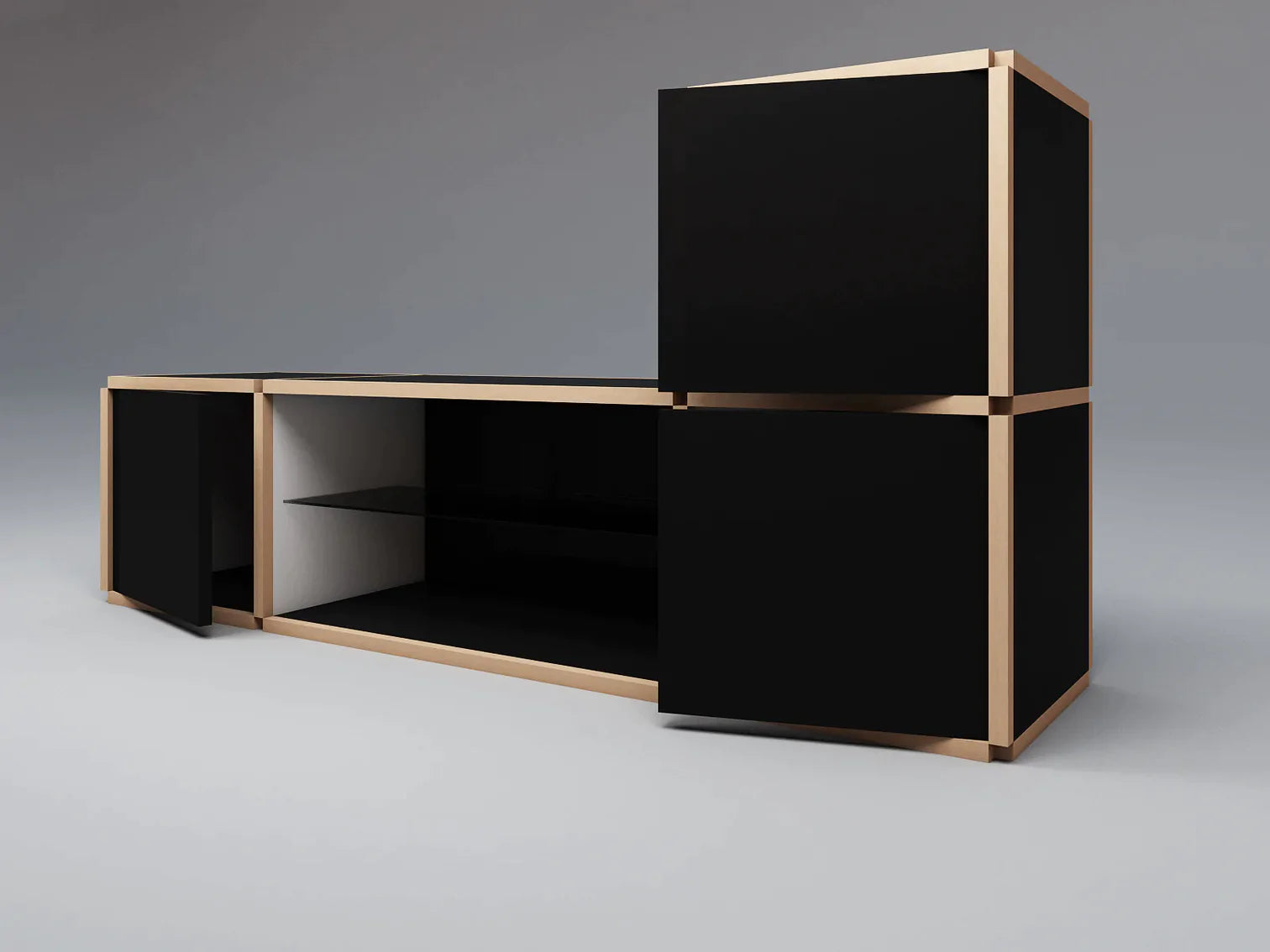 Media unit with stacked units