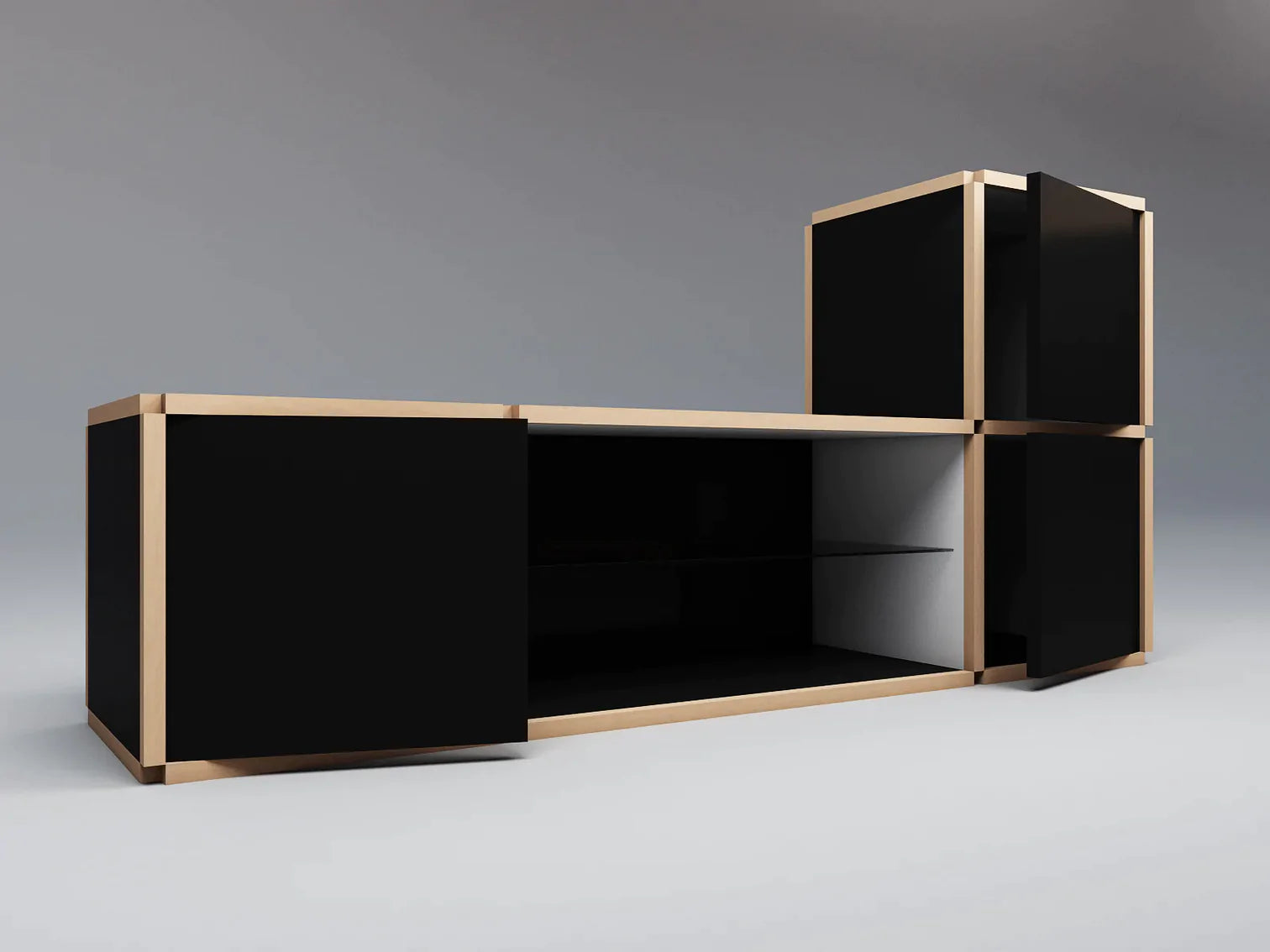 Media unit with stacked units