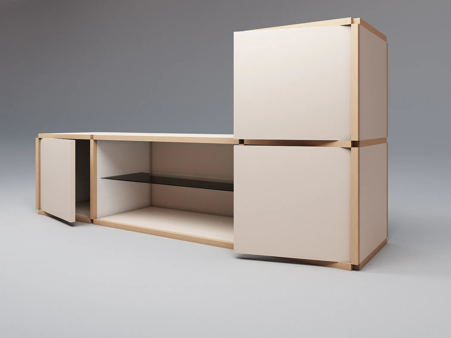Media unit with stacked units