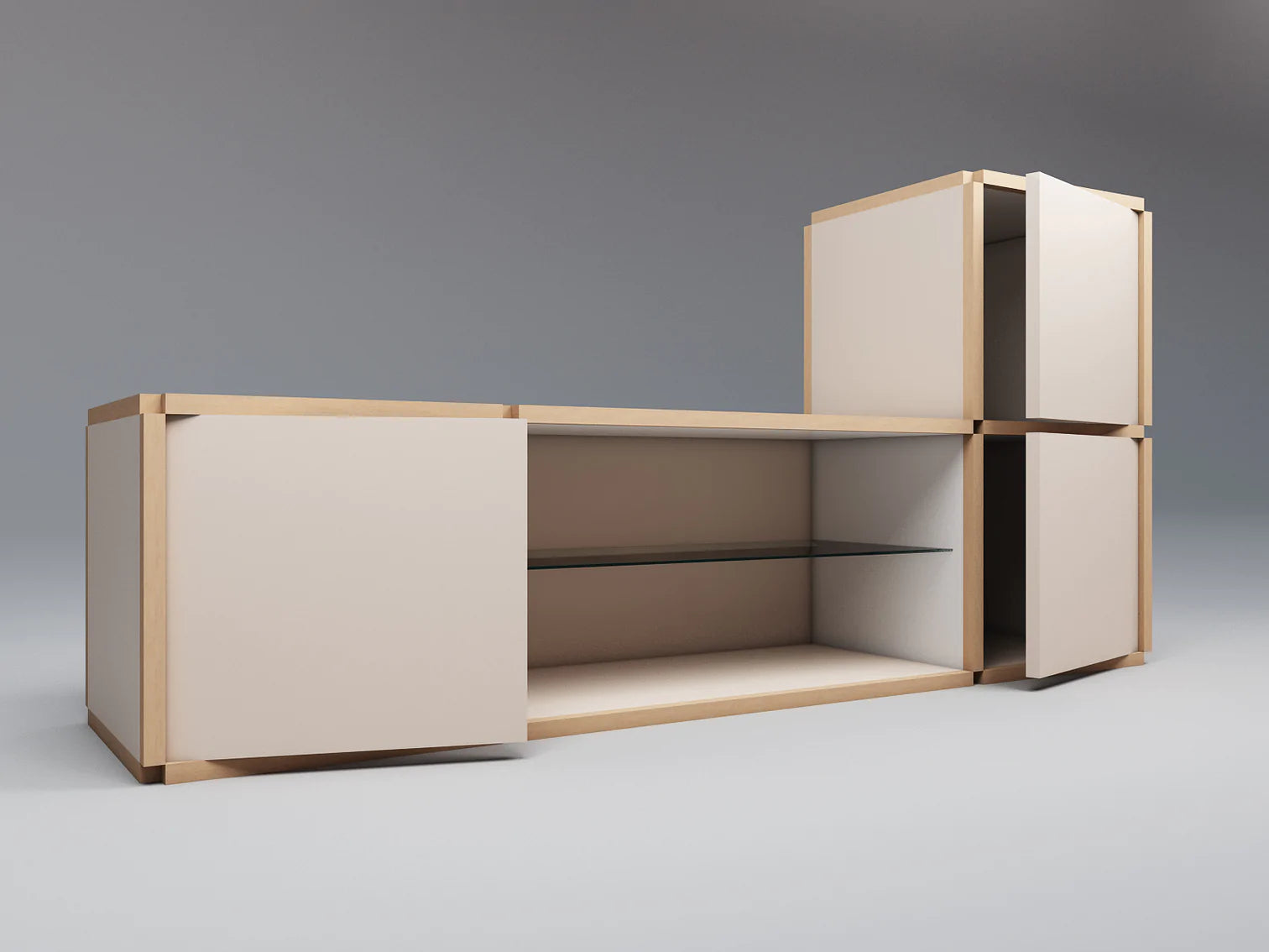 Media unit with stacked units