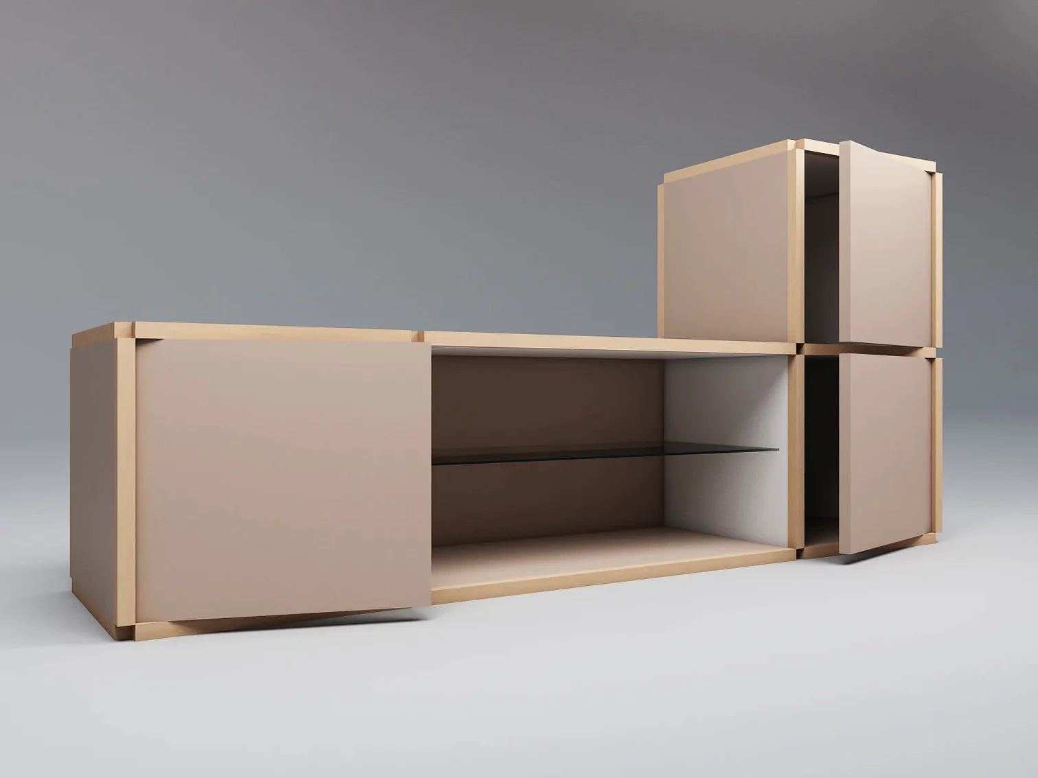 Media unit with stacked units