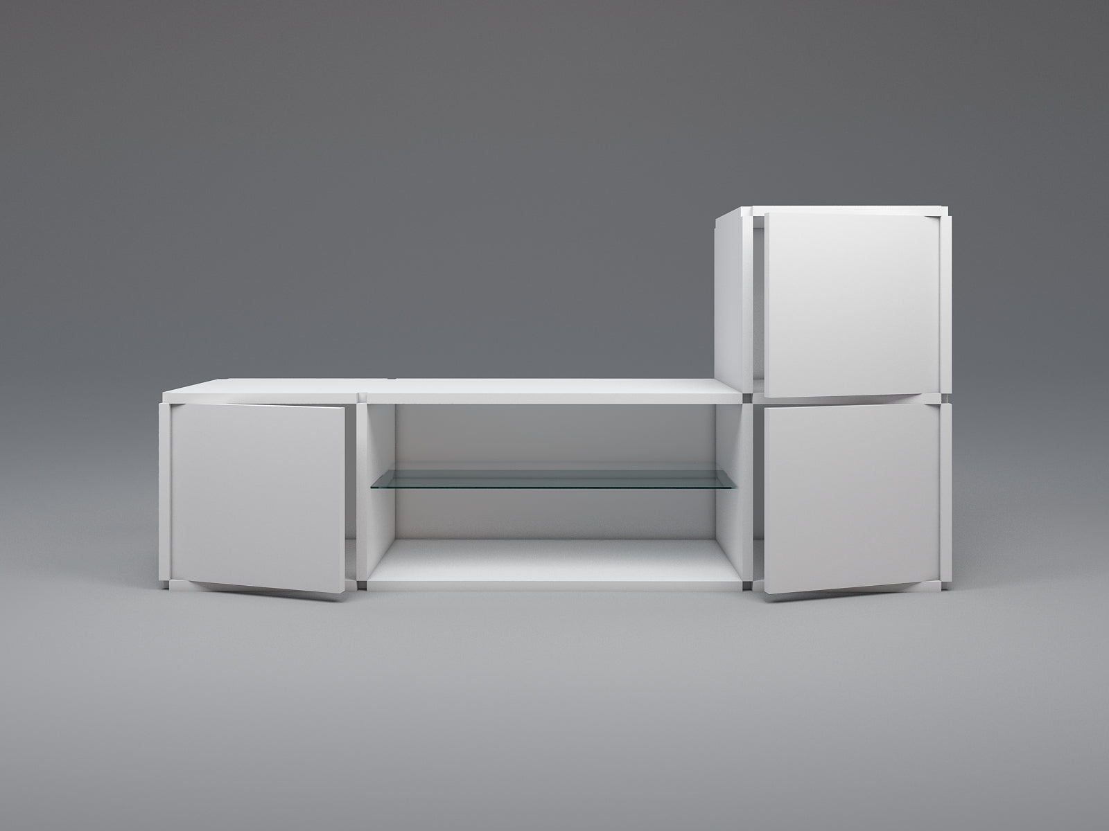 Media unit with stacked units