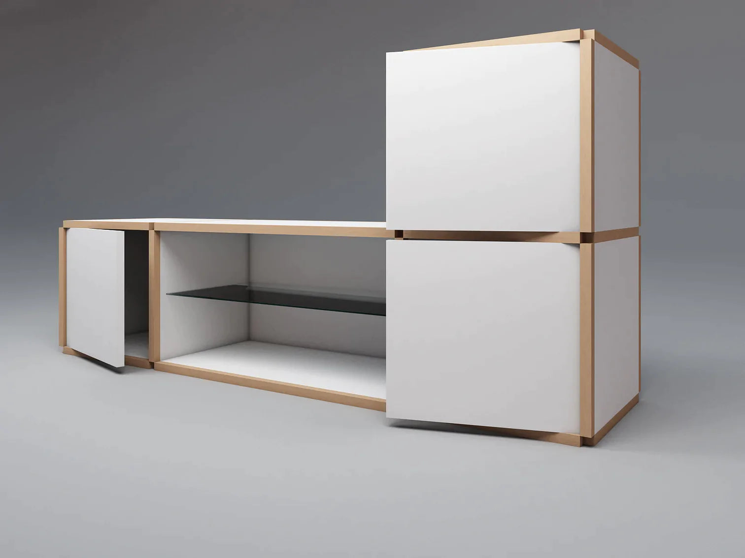 Media unit with stacked units