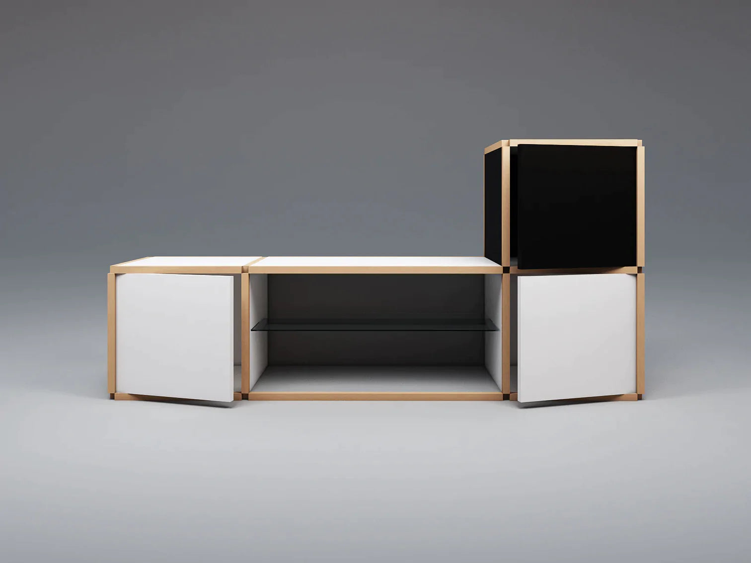 Media unit with stacked units