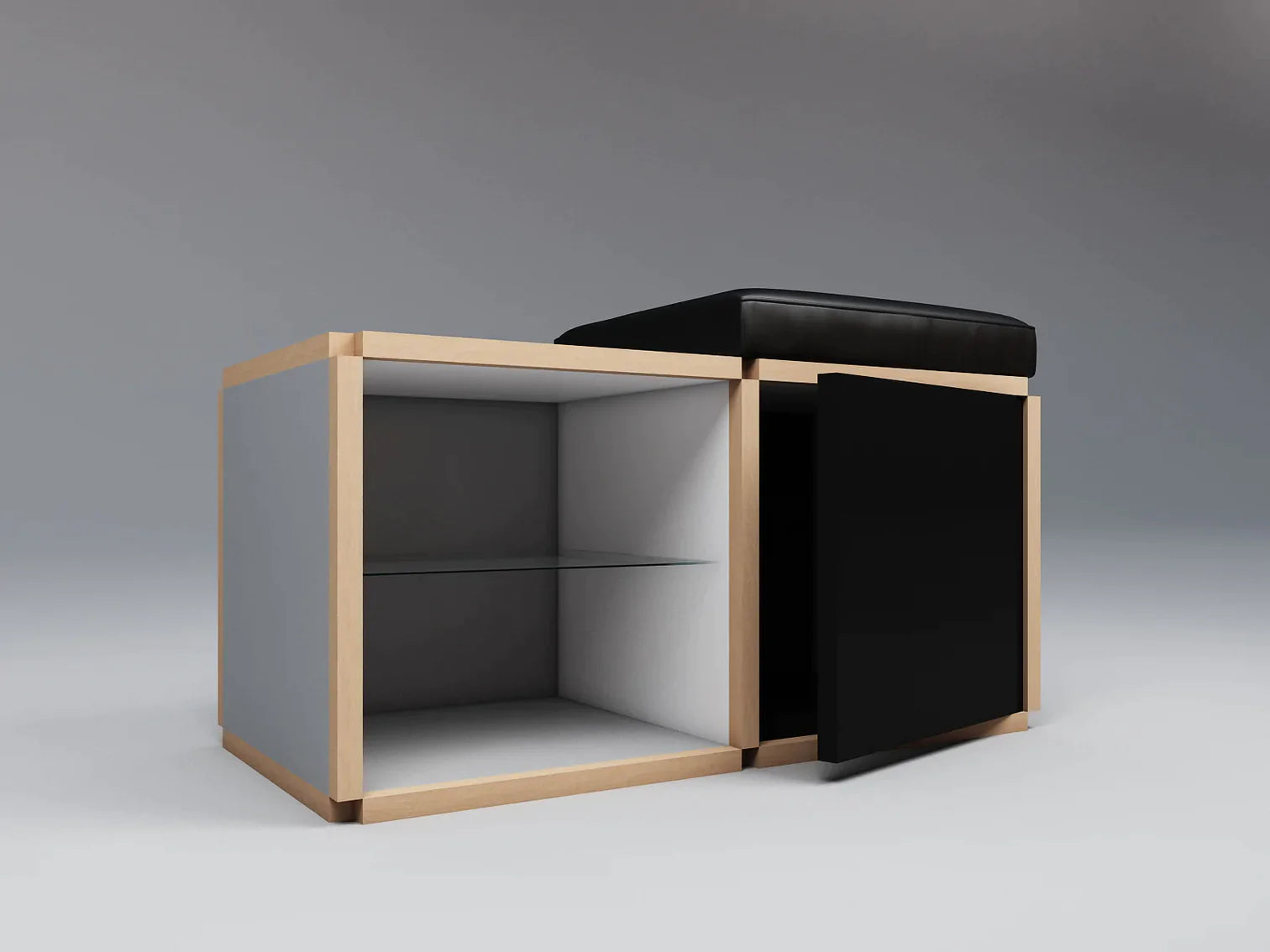 Single seat stool with table