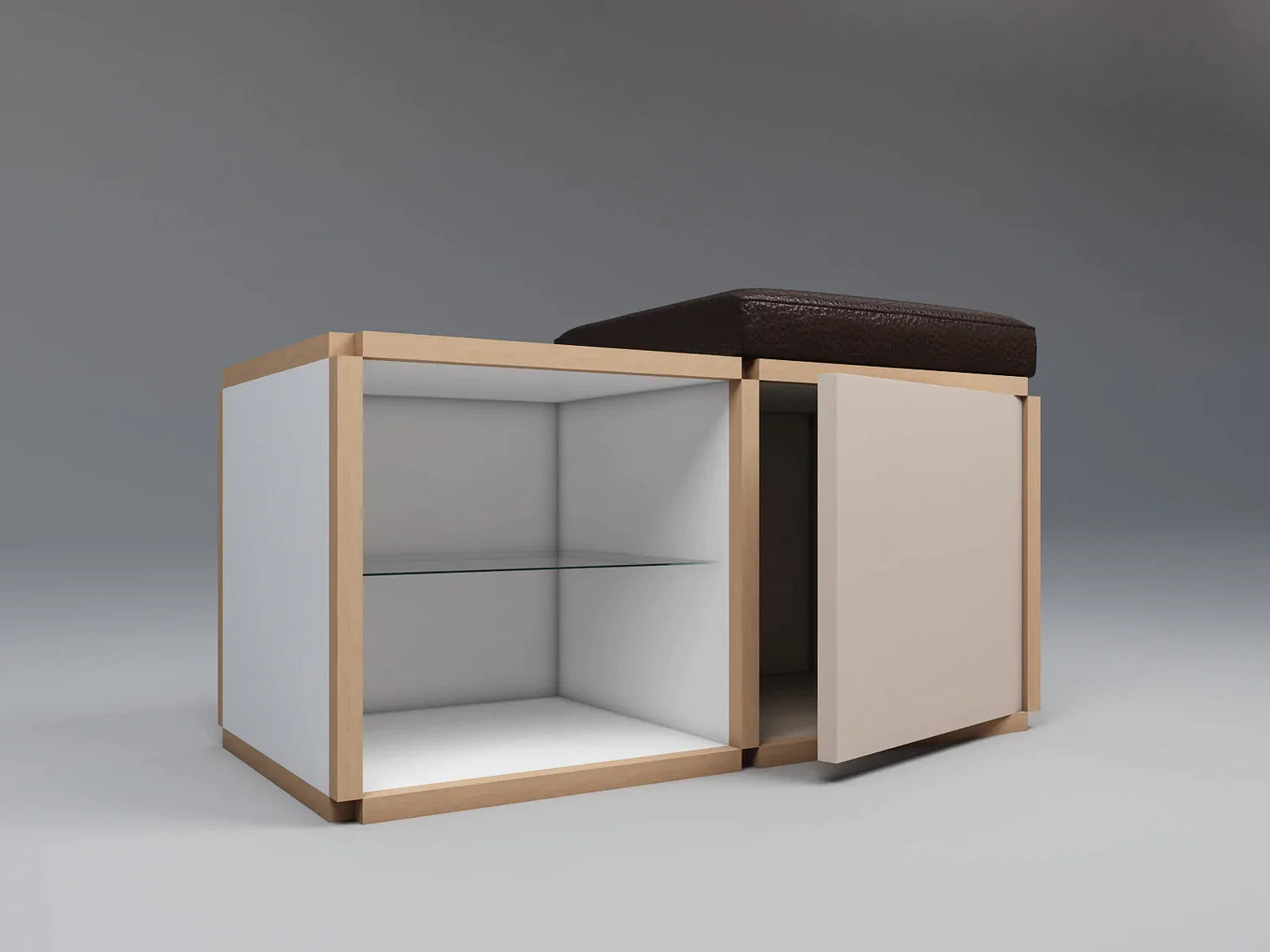 Single seat stool with table