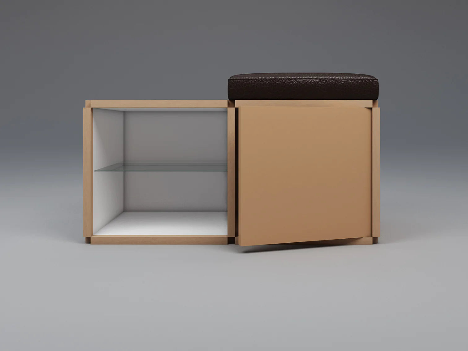 Single seat stool with table