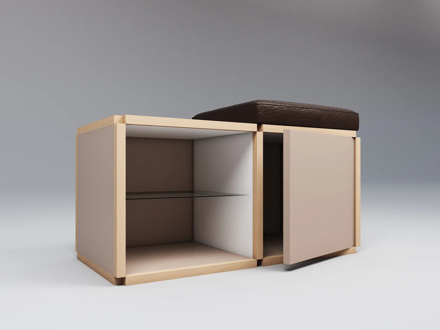 Single seat stool with table