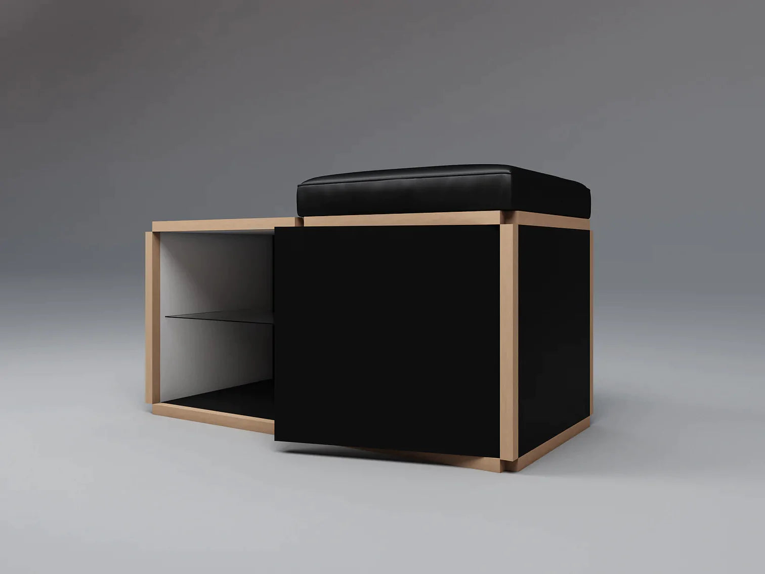 Single seat stool with table