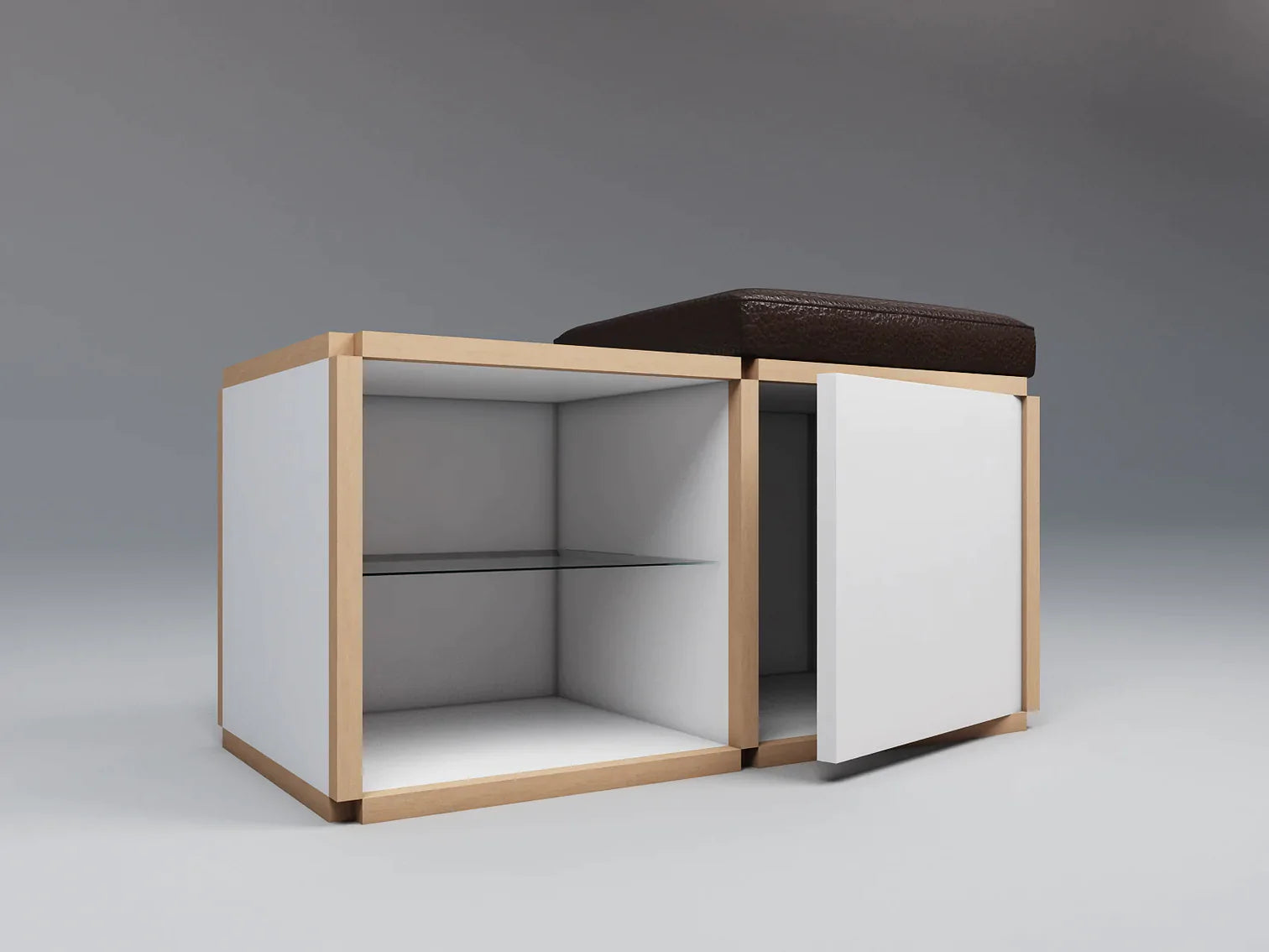 Single seat stool with table