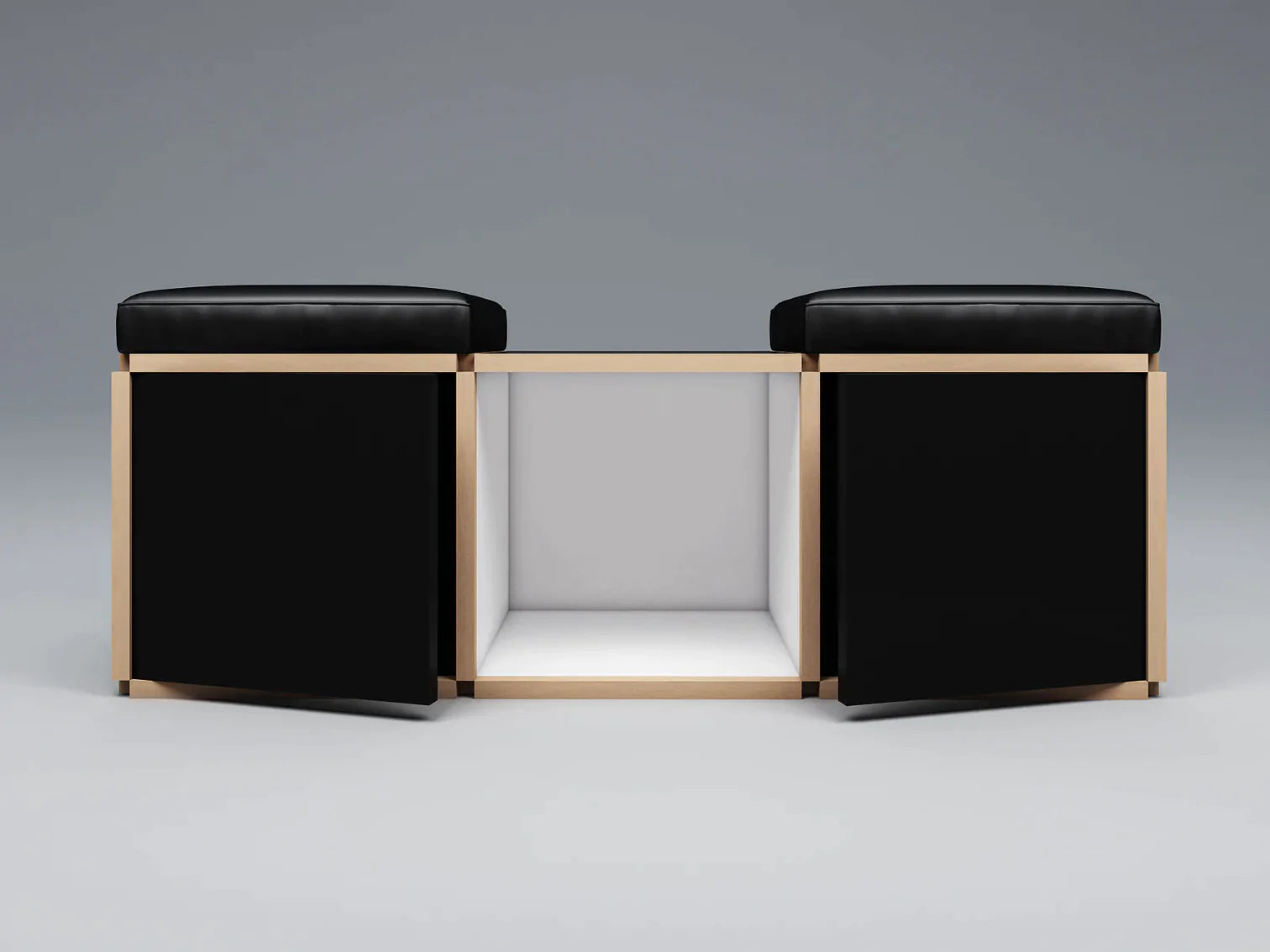 2 Seat stool with table