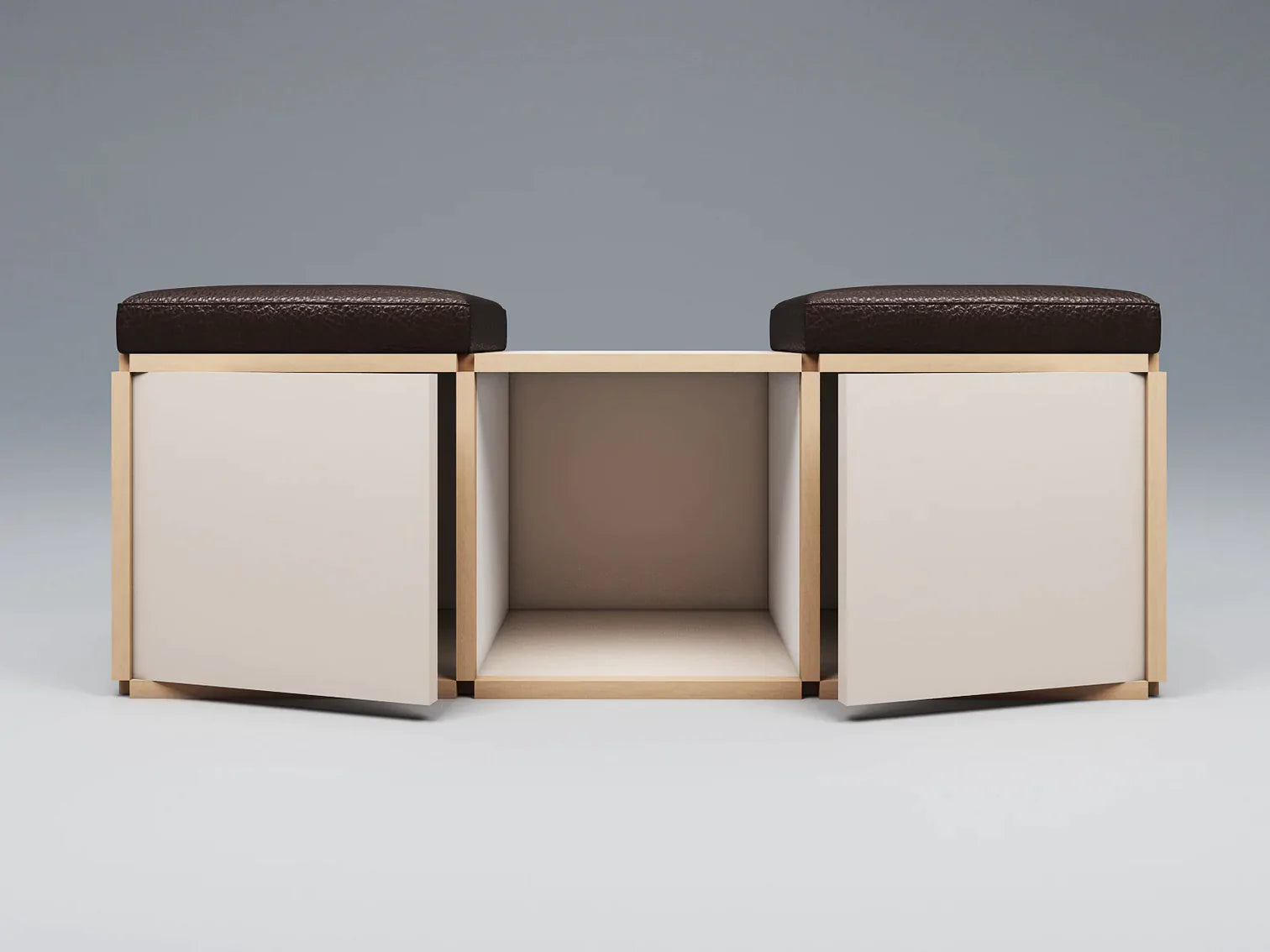 2 Seat stool with table