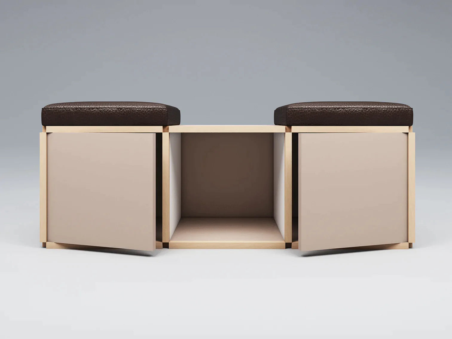2 Seat stool with table