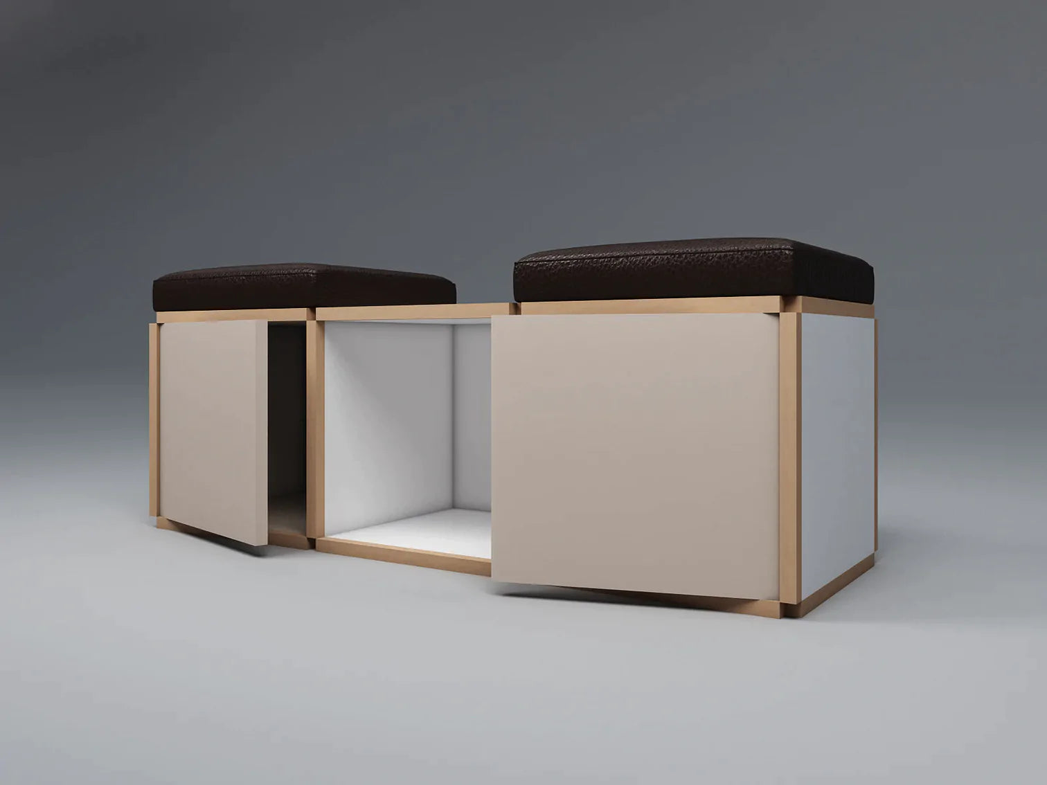 2 Seat stool with table