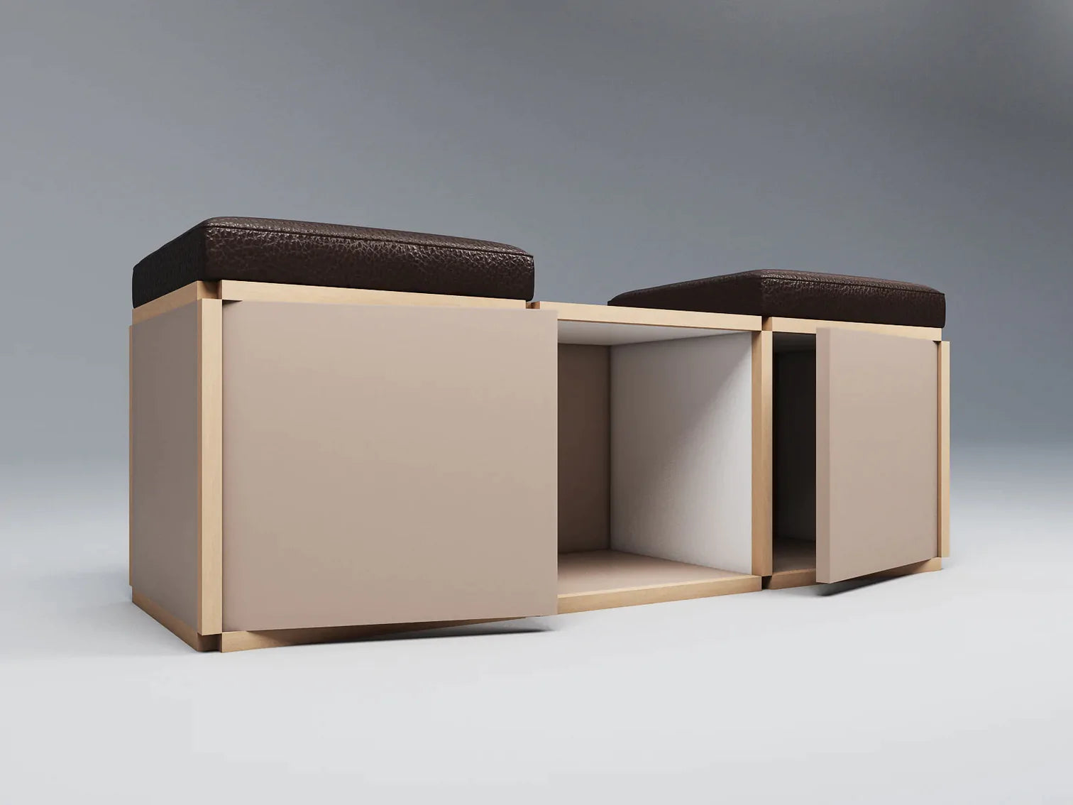 2 Seat stool with table