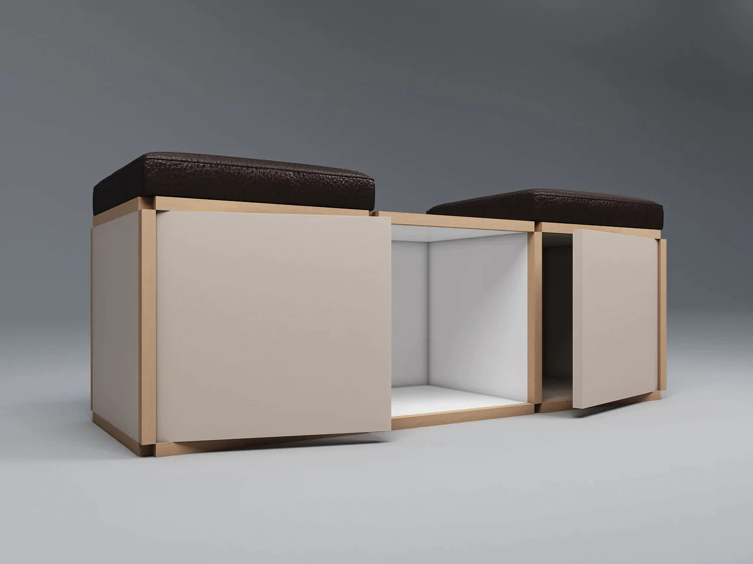 2 Seat stool with table