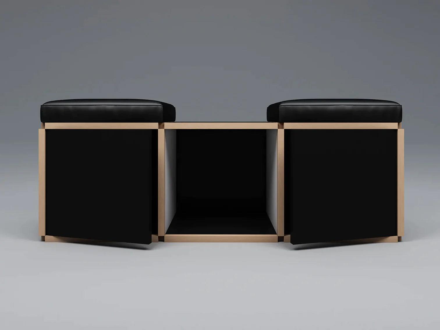 2 Seat stool with table