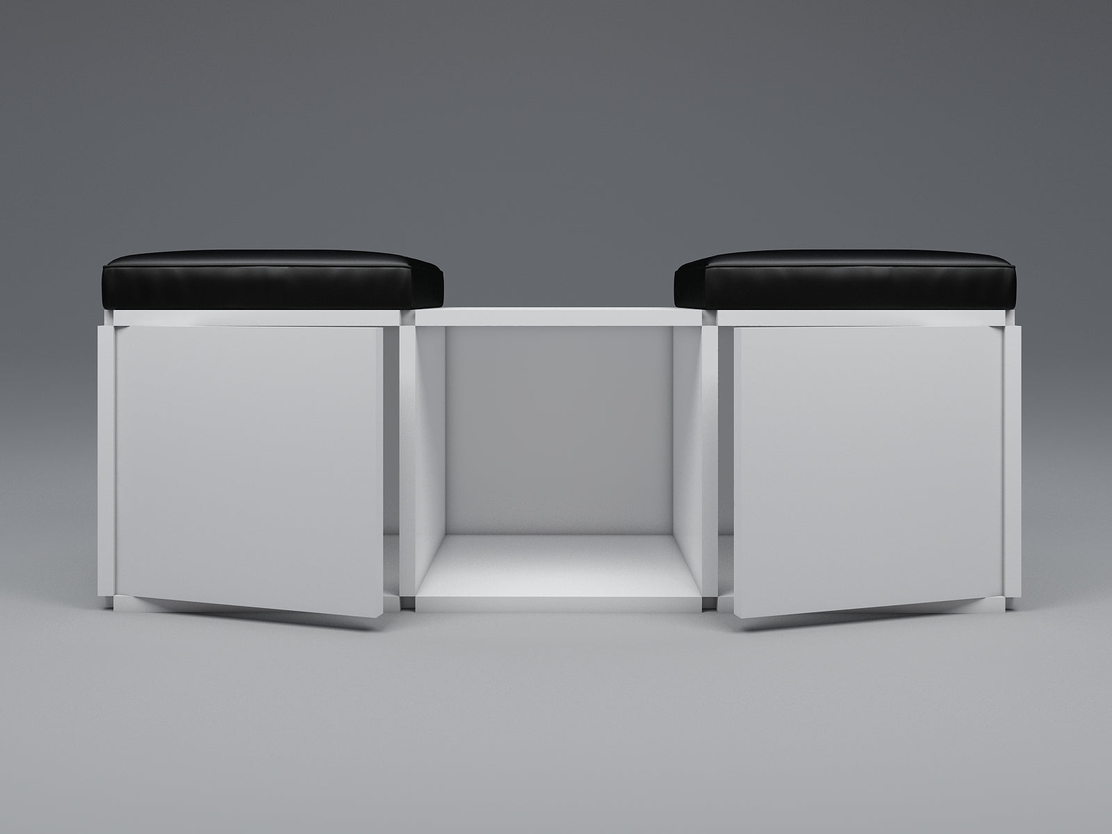 2 Seat stool with table