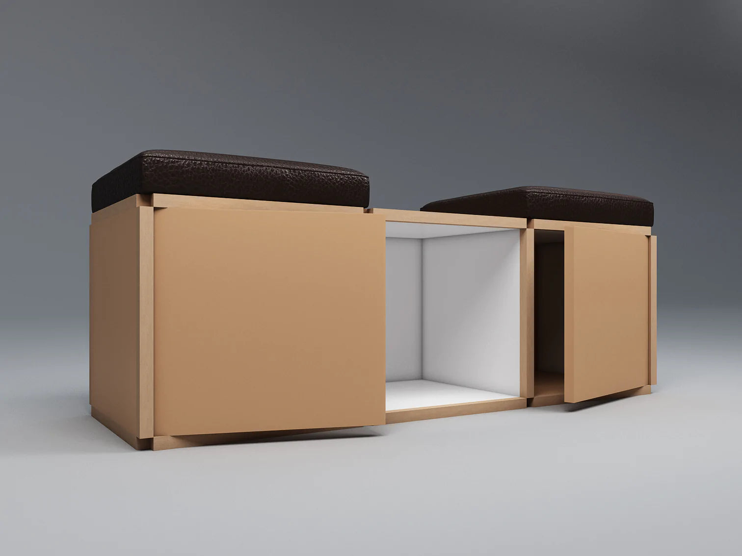 2 Seat stool with table