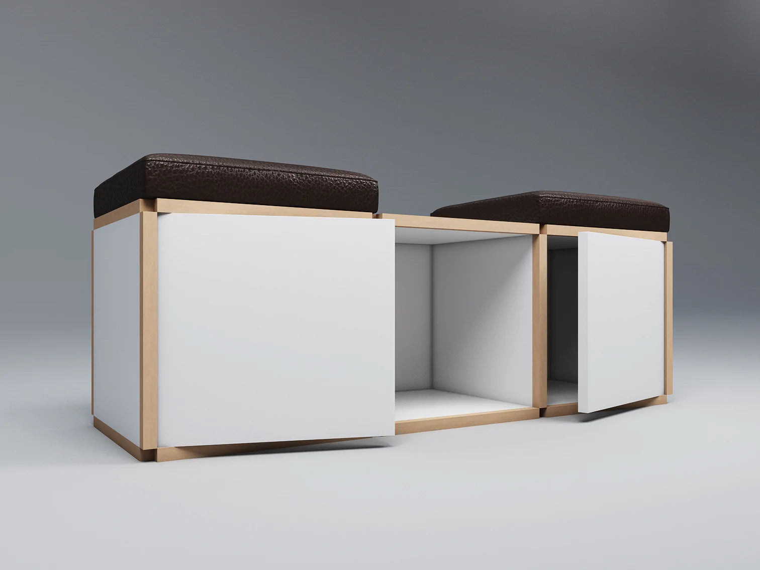 2 Seat stool with table