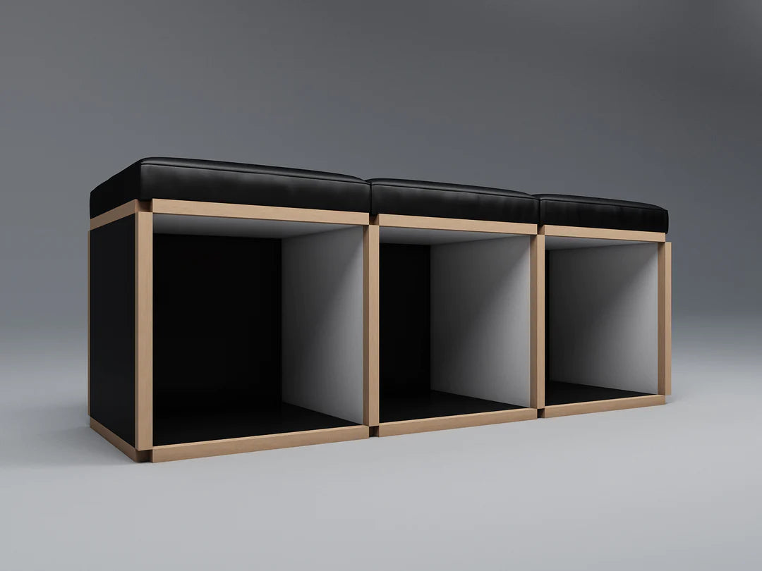 3 Seat stool bench