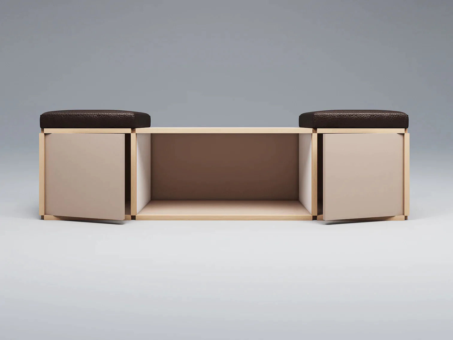2 Seat stool with large table