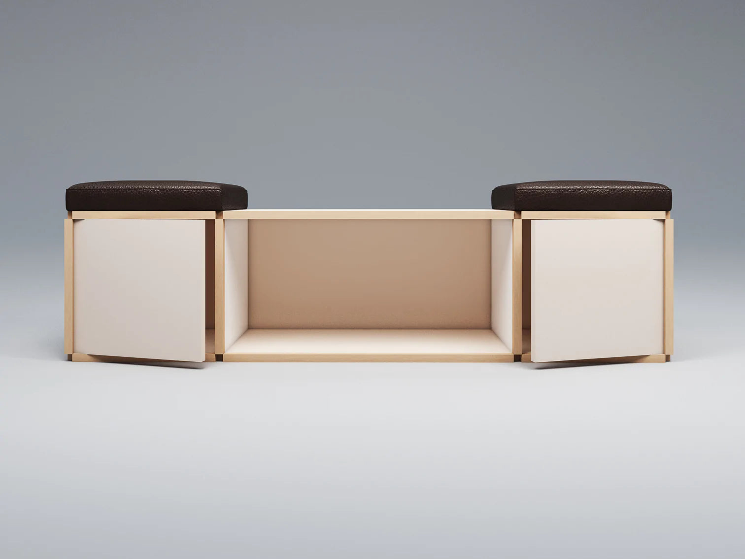 2 Seat stool with large table
