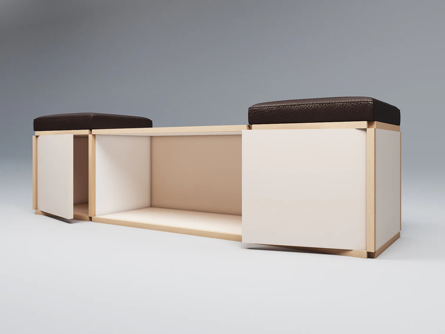 2 Seat stool with large table