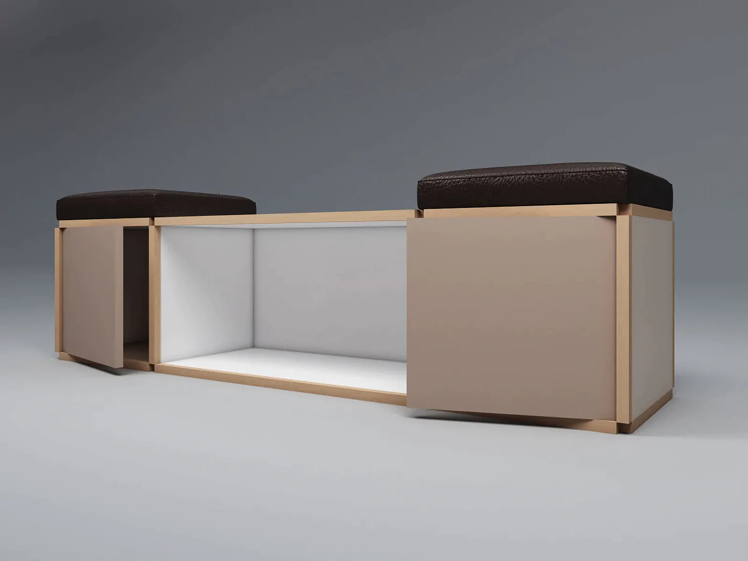 2 Seat stool with large table